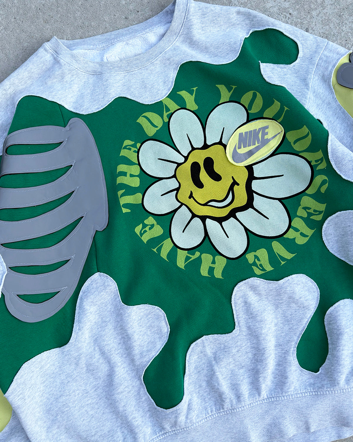 'HAVE THE DAY YOU DESERVE' REFLECTIVE SWEATSHIRT (L)