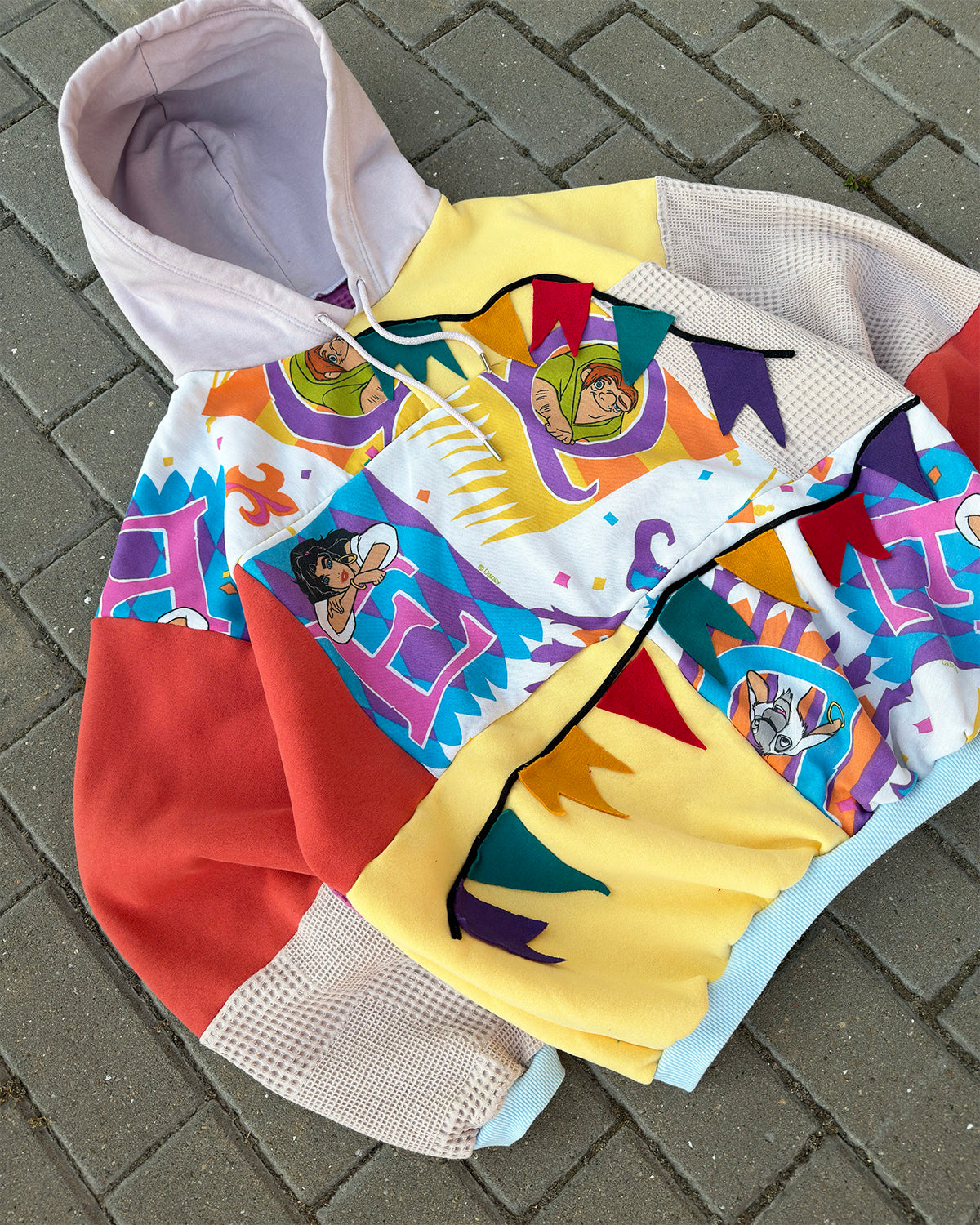 'BELLS OF PARIS' PATCHWORK HOODIE (L)