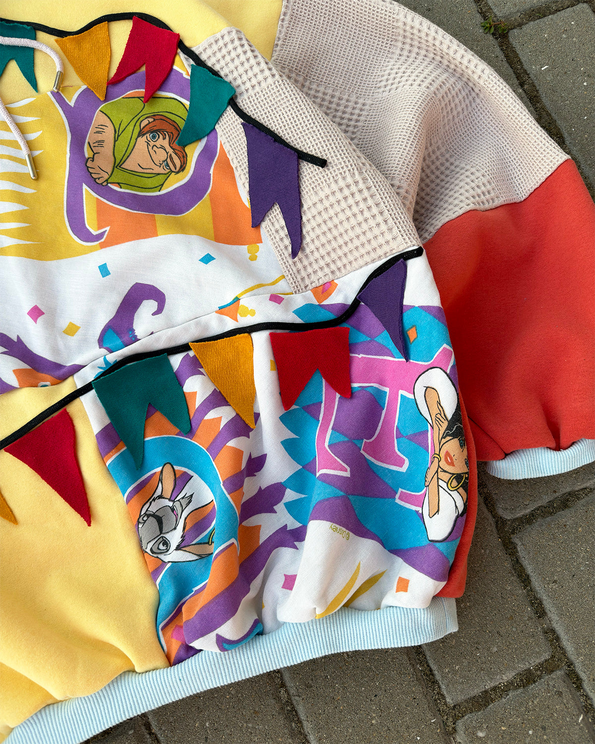 'BELLS OF PARIS' PATCHWORK HOODIE (L)