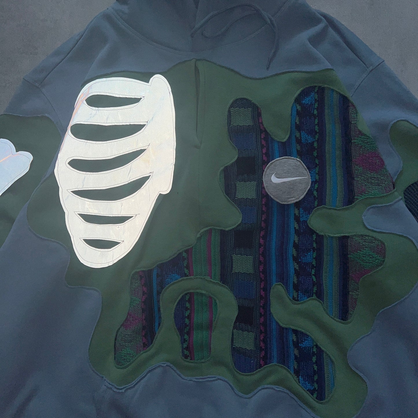 'BONES' REFLECTIVE HOODIE (XL)