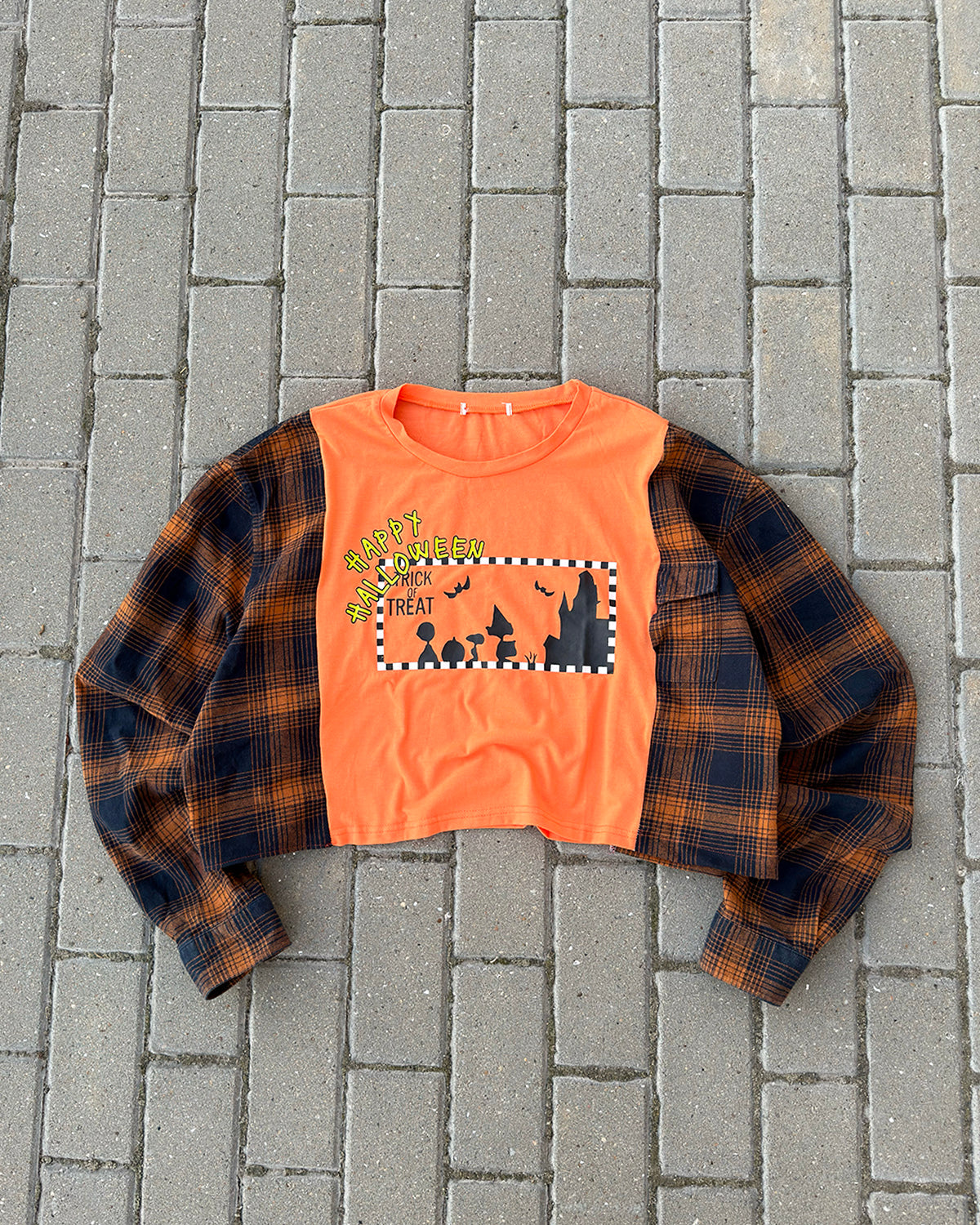 'TRICK OR TREAT' CROPPED TOP (w L)