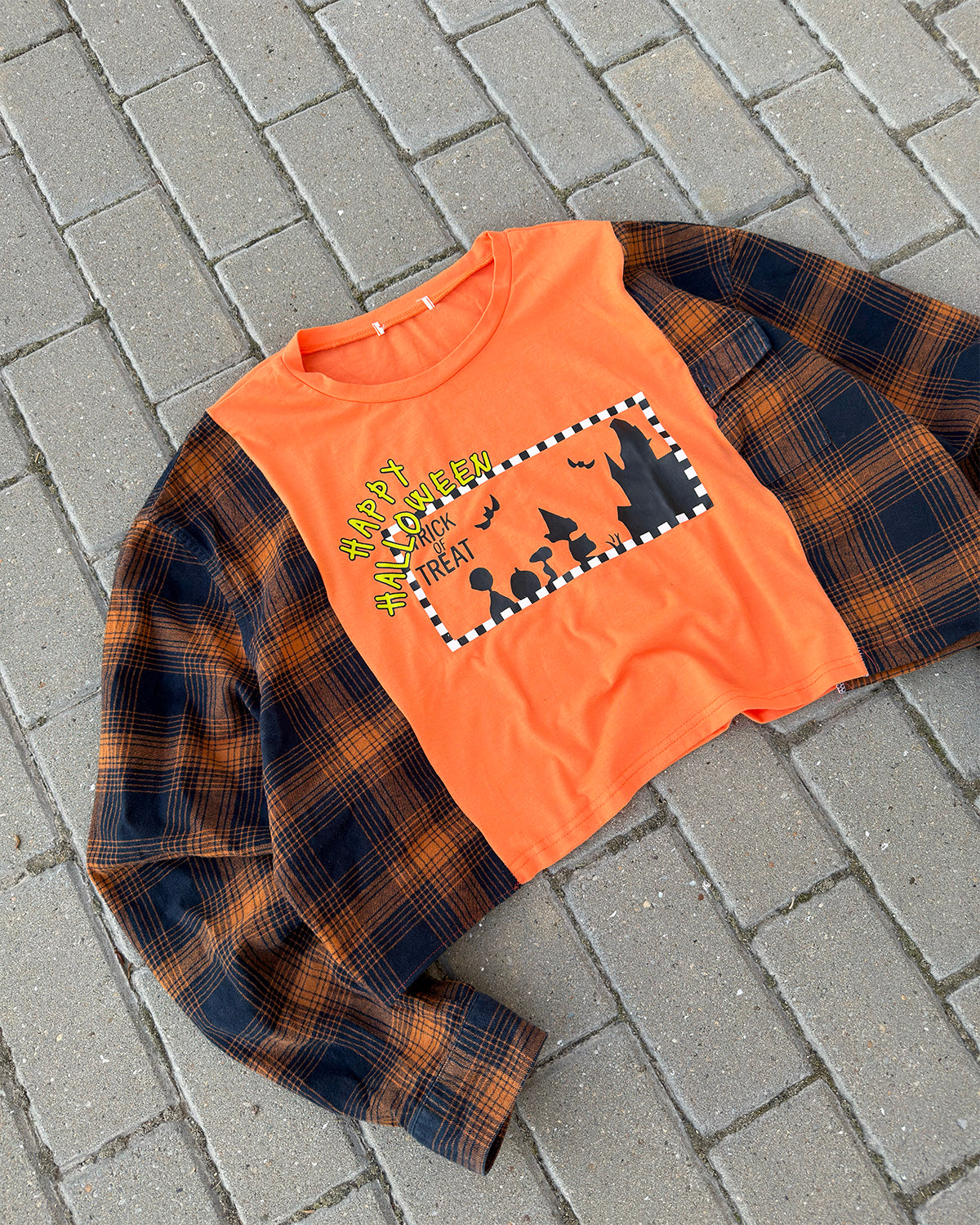 'TRICK OR TREAT' CROPPED TOP (w L)