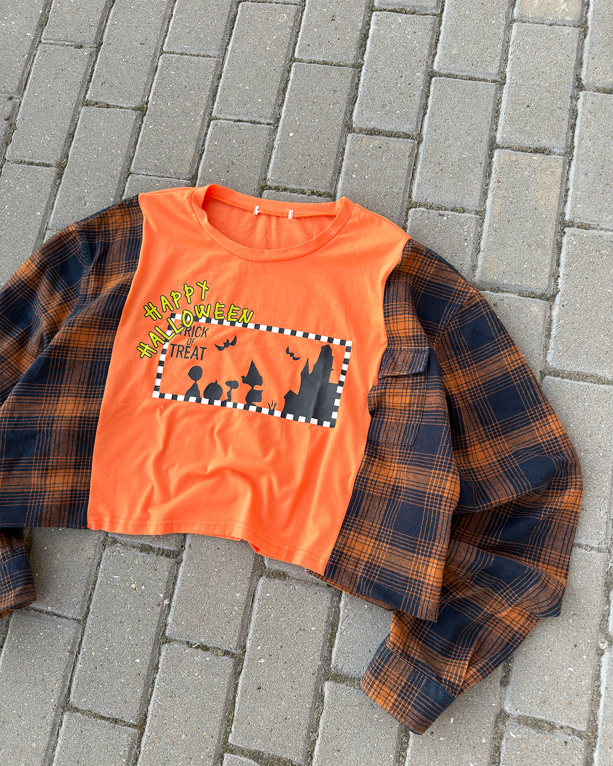 'TRICK OR TREAT' CROPPED TOP (w L)