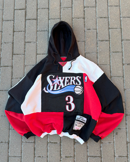 'IVERSON' PATCHWORK HOODIE (XL)