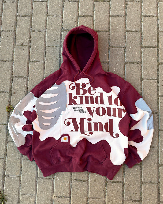 'BE KIND TO YOUR MIND' REFLECTIVE HOODIE (L)