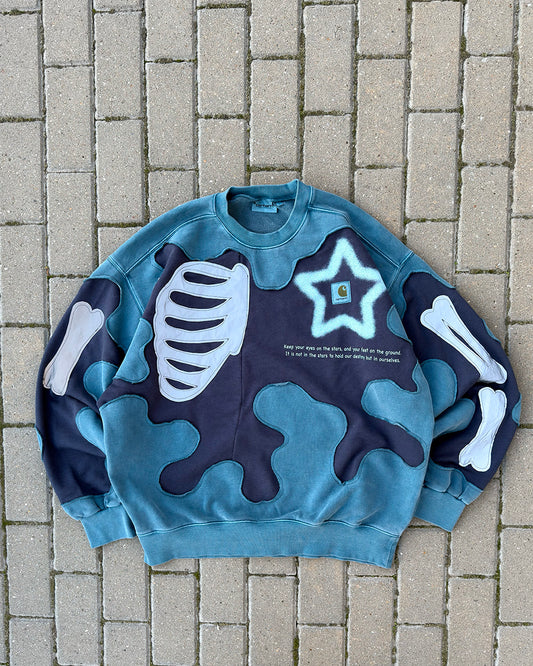 'KEEP YOUR EYES ON THE STARS' REFLECTIVE SWEATSHIRT (XL)