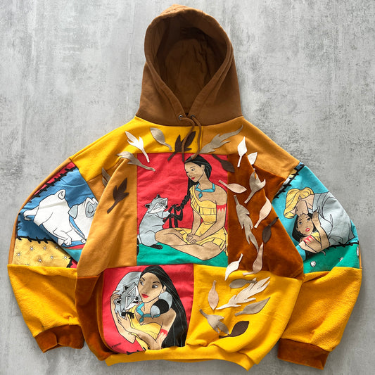 'POCAHONTAS' PATCHWORK HOODIE (L)
