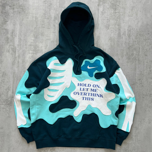 'HOLD ON LET ME OVERTHINK THIS' HOODIE (L)