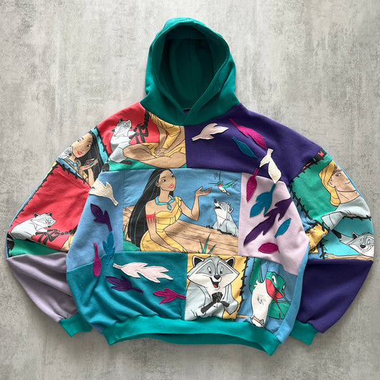 'POCAHONTAS' PATCHWORK HOODIE (L)