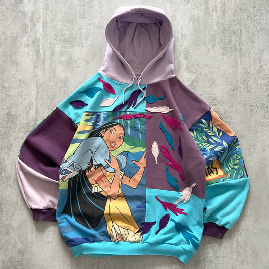 'POCAHONTAS' PATCHWORK HOODIE (L)