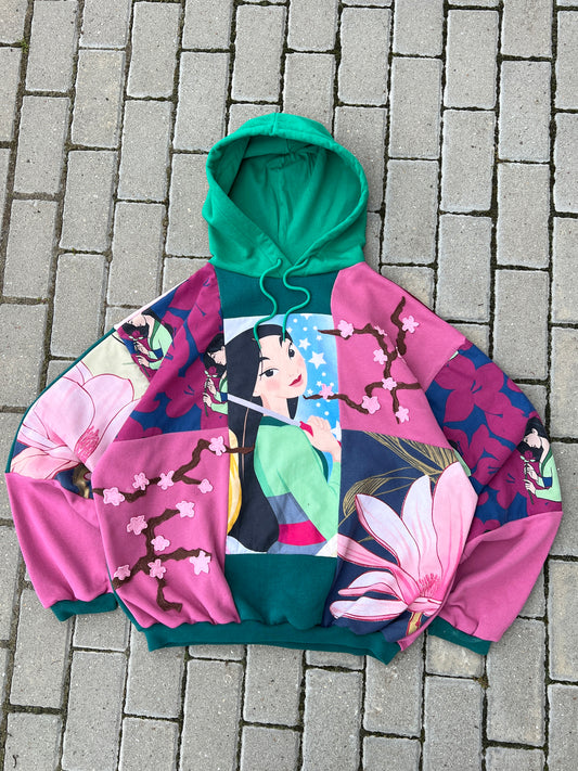 'BLOSSOM WARRIOR' PATCHWORK HOODIE (XL)