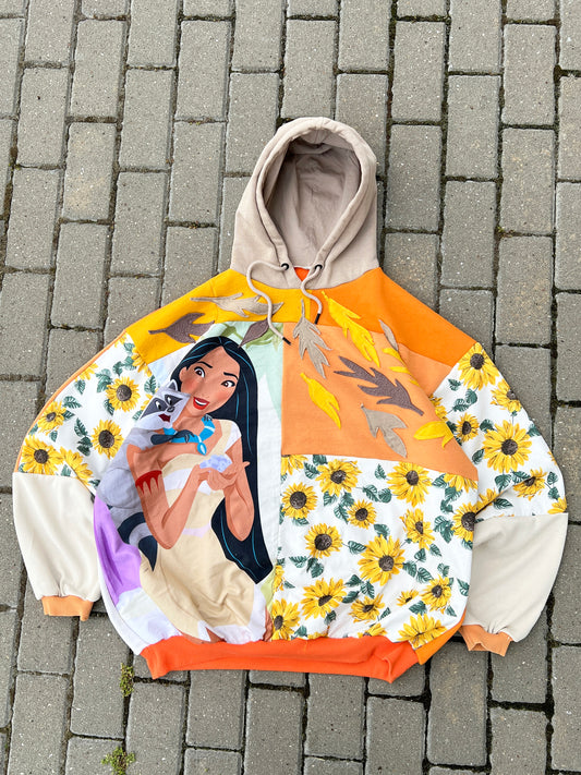 'COLORS OF THE WIND' PATCHWORK HOODIE (XL)