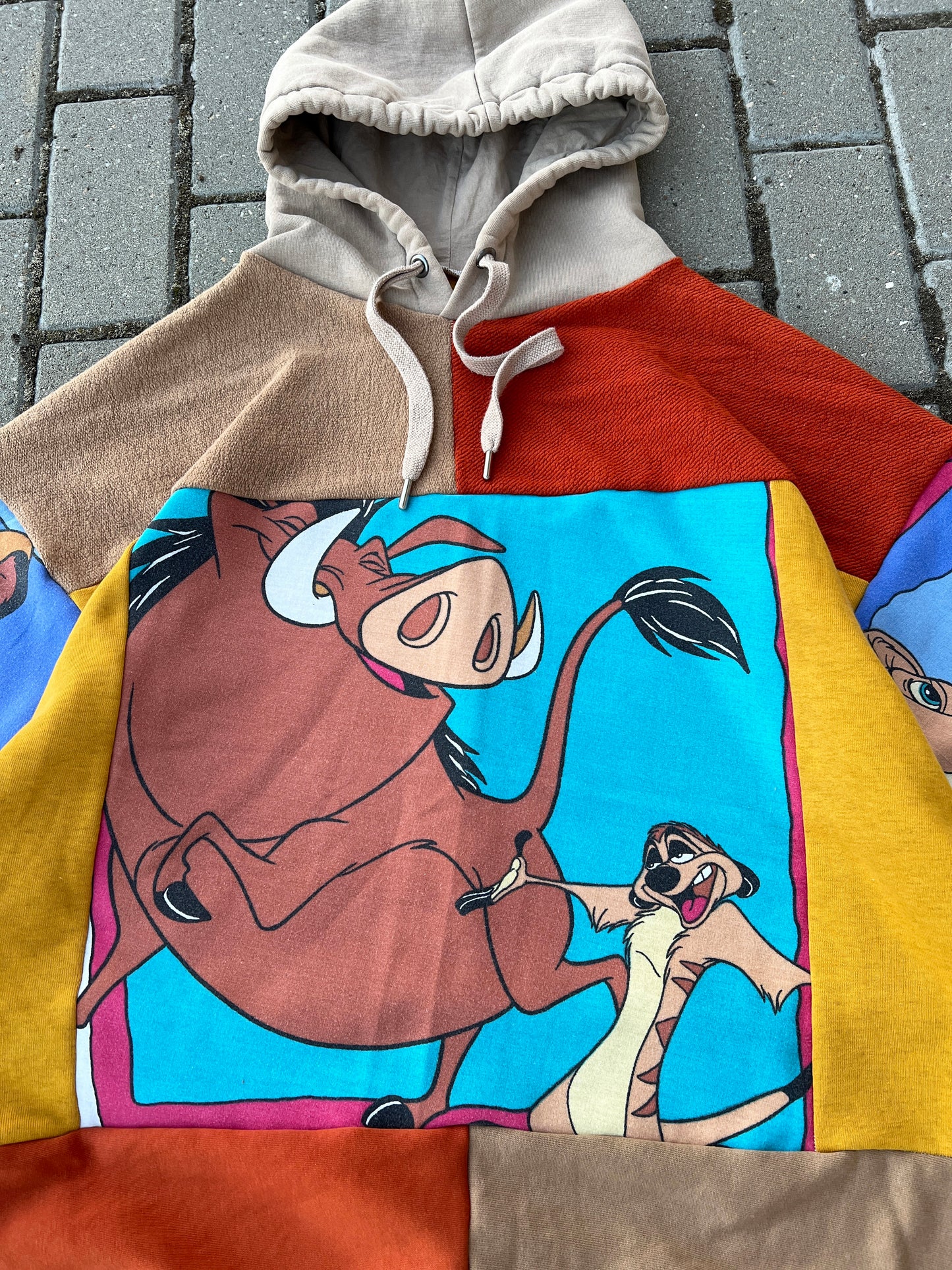 'HAKUNA MATATA' PATCHWORK HOODIE (XL)
