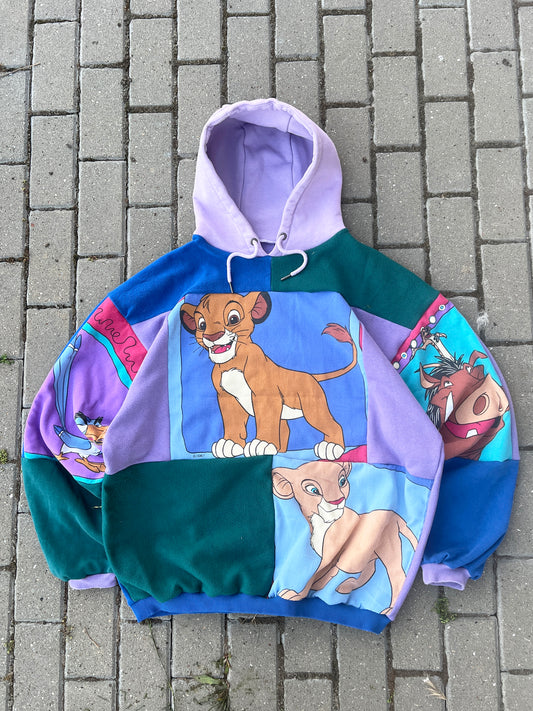 'HAKUNA MATATA' PATCHWORK HOODIE (XL)