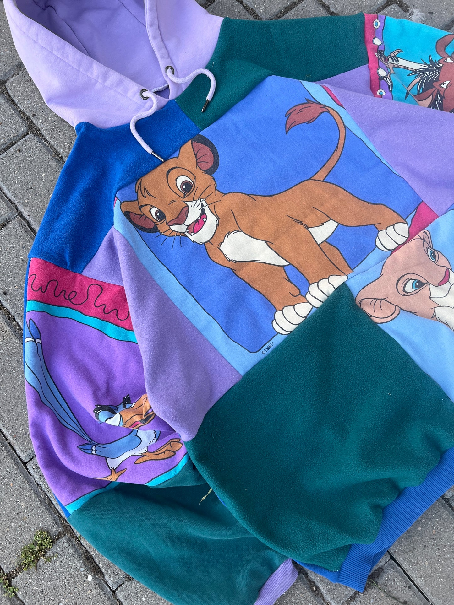 'HAKUNA MATATA' PATCHWORK HOODIE (XL)