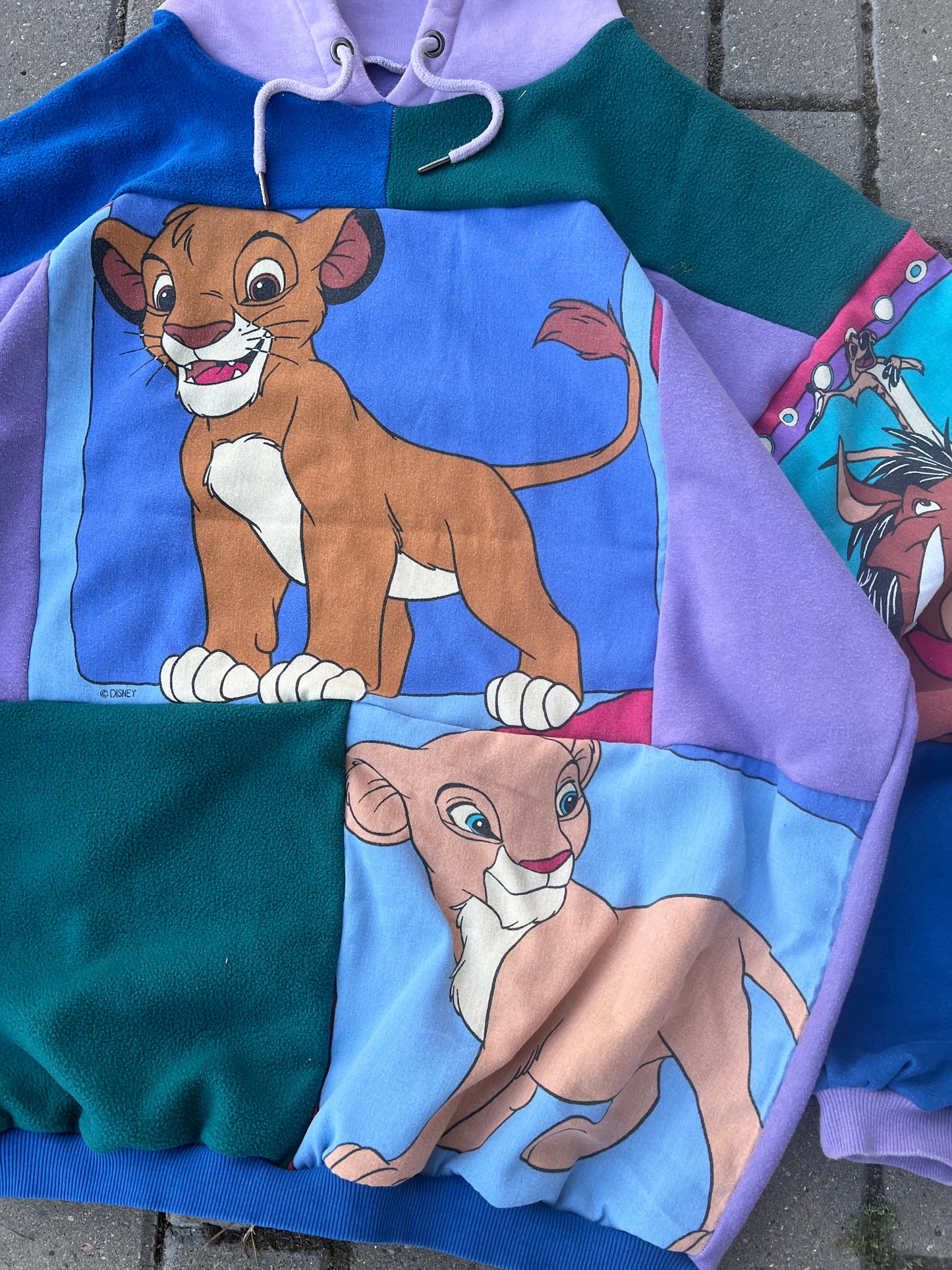 'HAKUNA MATATA' PATCHWORK HOODIE (XL)