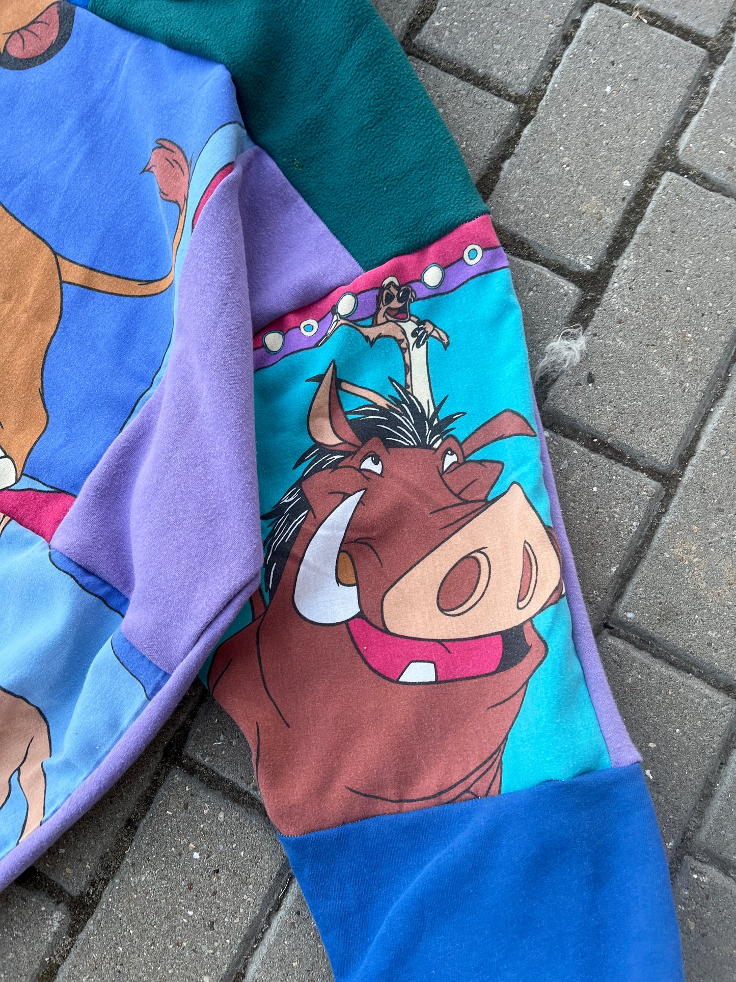 'HAKUNA MATATA' PATCHWORK HOODIE (XL)