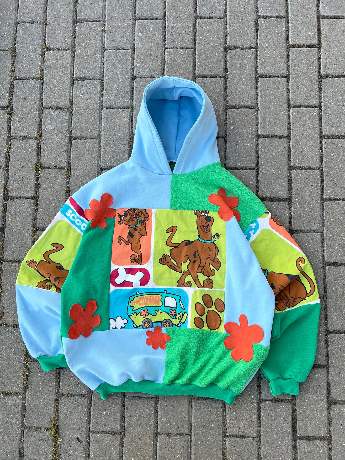 'THE MYSTERY MACHINE' PATCHWORK HOODIE (XL)