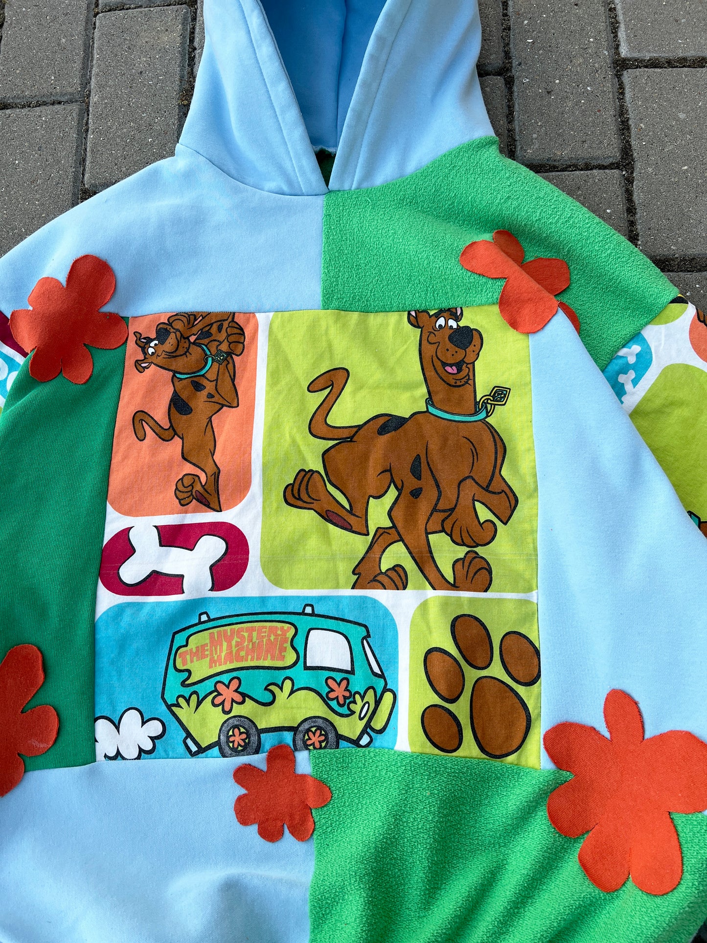 'THE MYSTERY MACHINE' PATCHWORK HOODIE (XL)