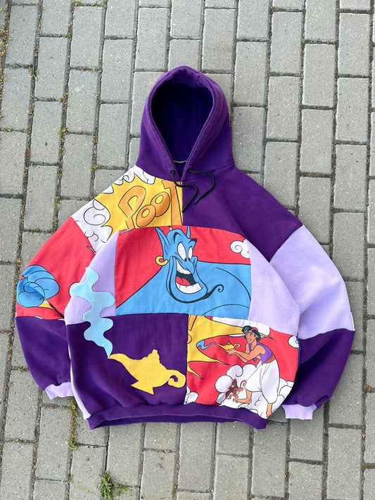 'FRIEND LIKE ME' PATCHWORK HOODIE (XL)