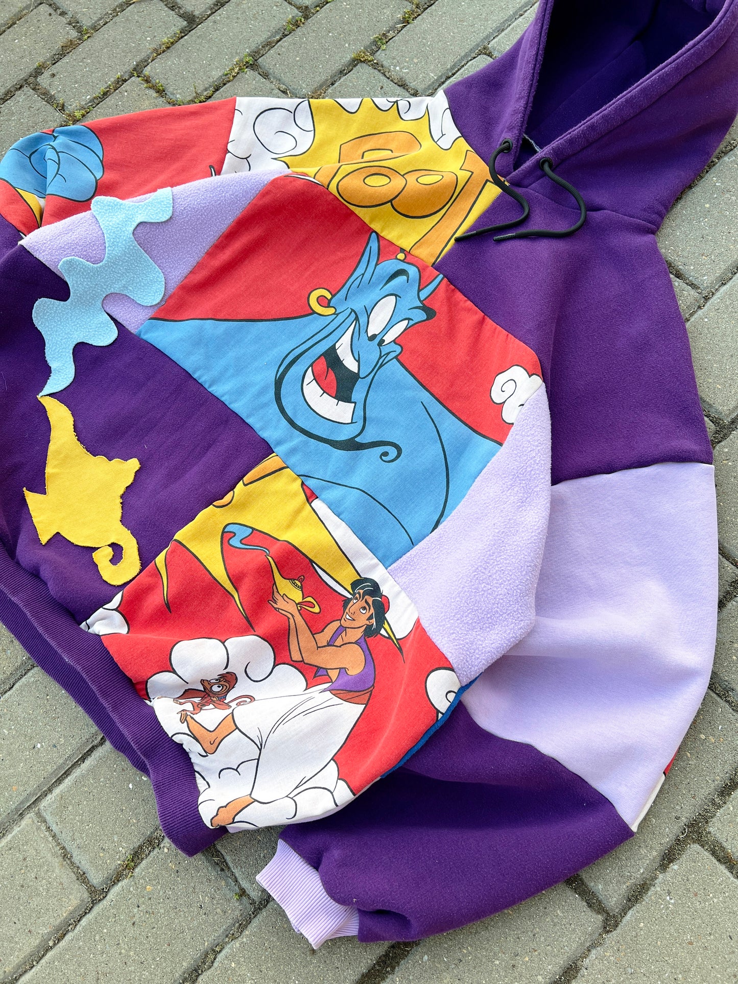 'FRIEND LIKE ME' PATCHWORK HOODIE (XL)
