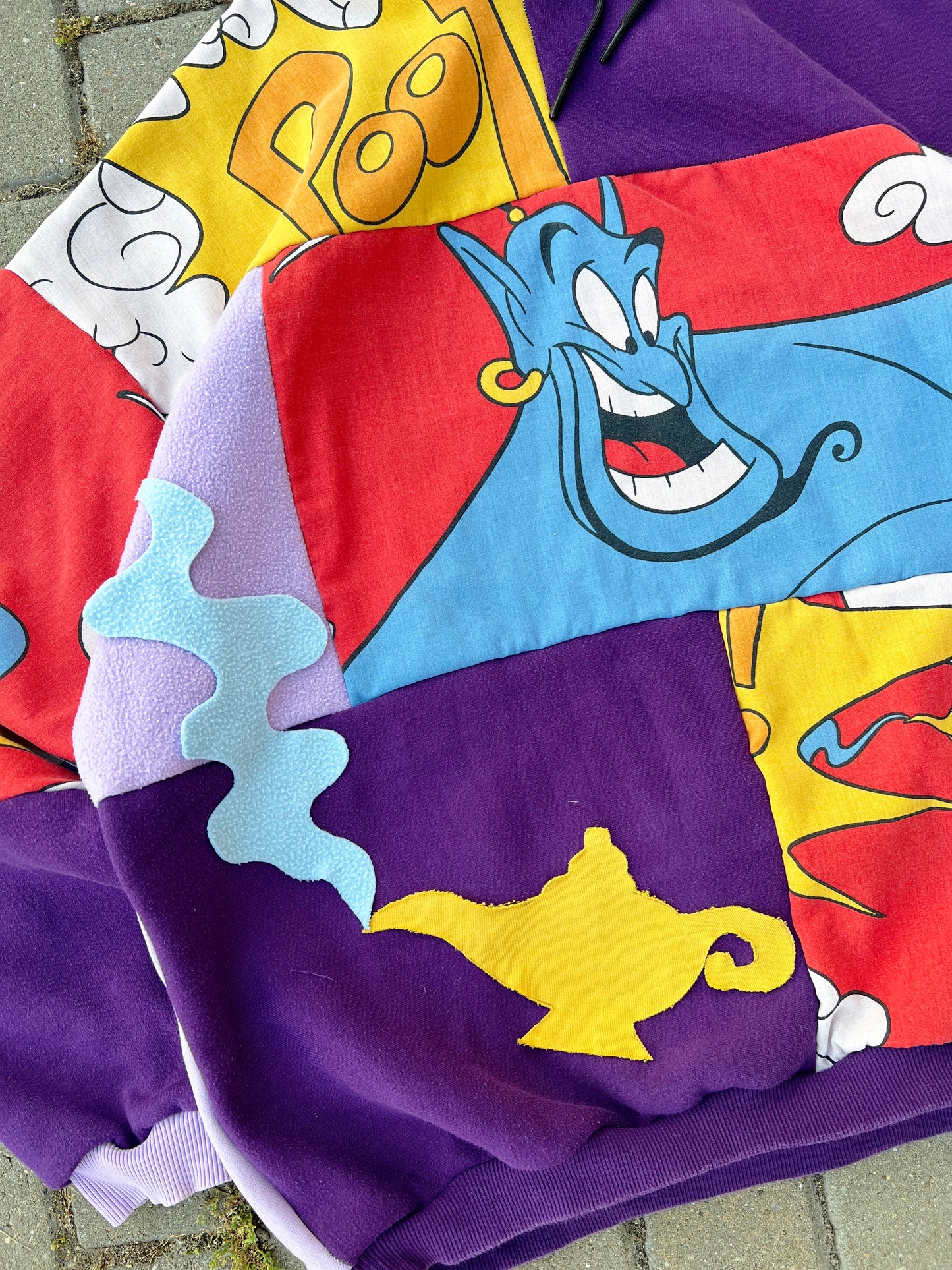 'FRIEND LIKE ME' PATCHWORK HOODIE (XL)