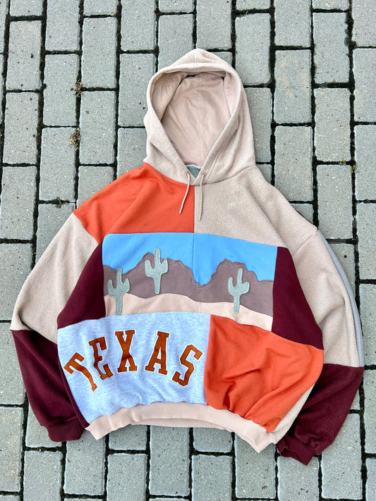 'TEXAS' PATCHWORK HOODIE (XL)