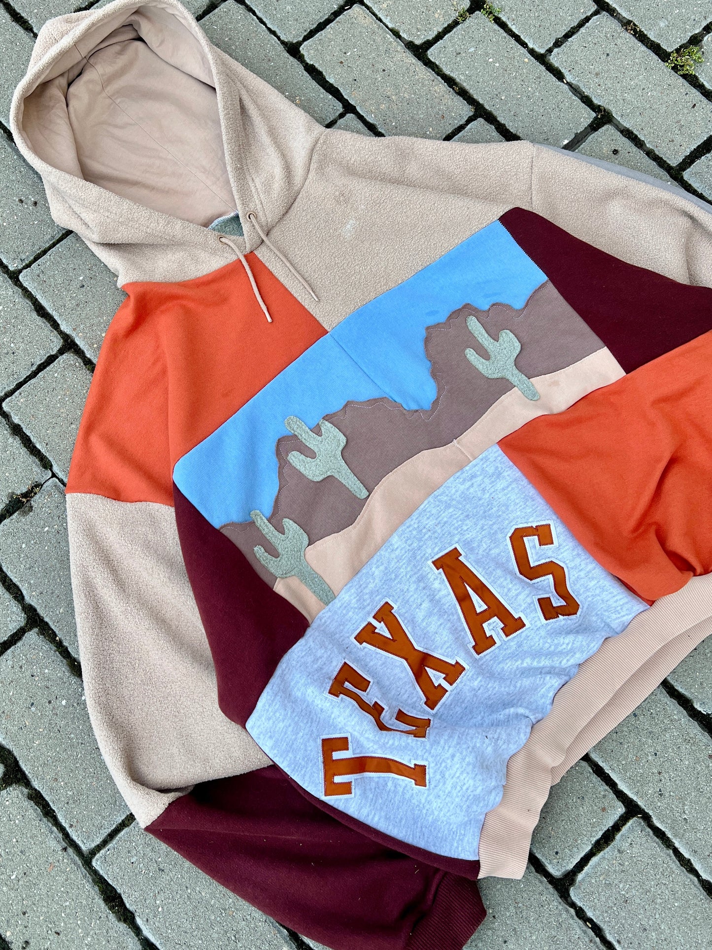 'TEXAS' PATCHWORK HOODIE (XL)