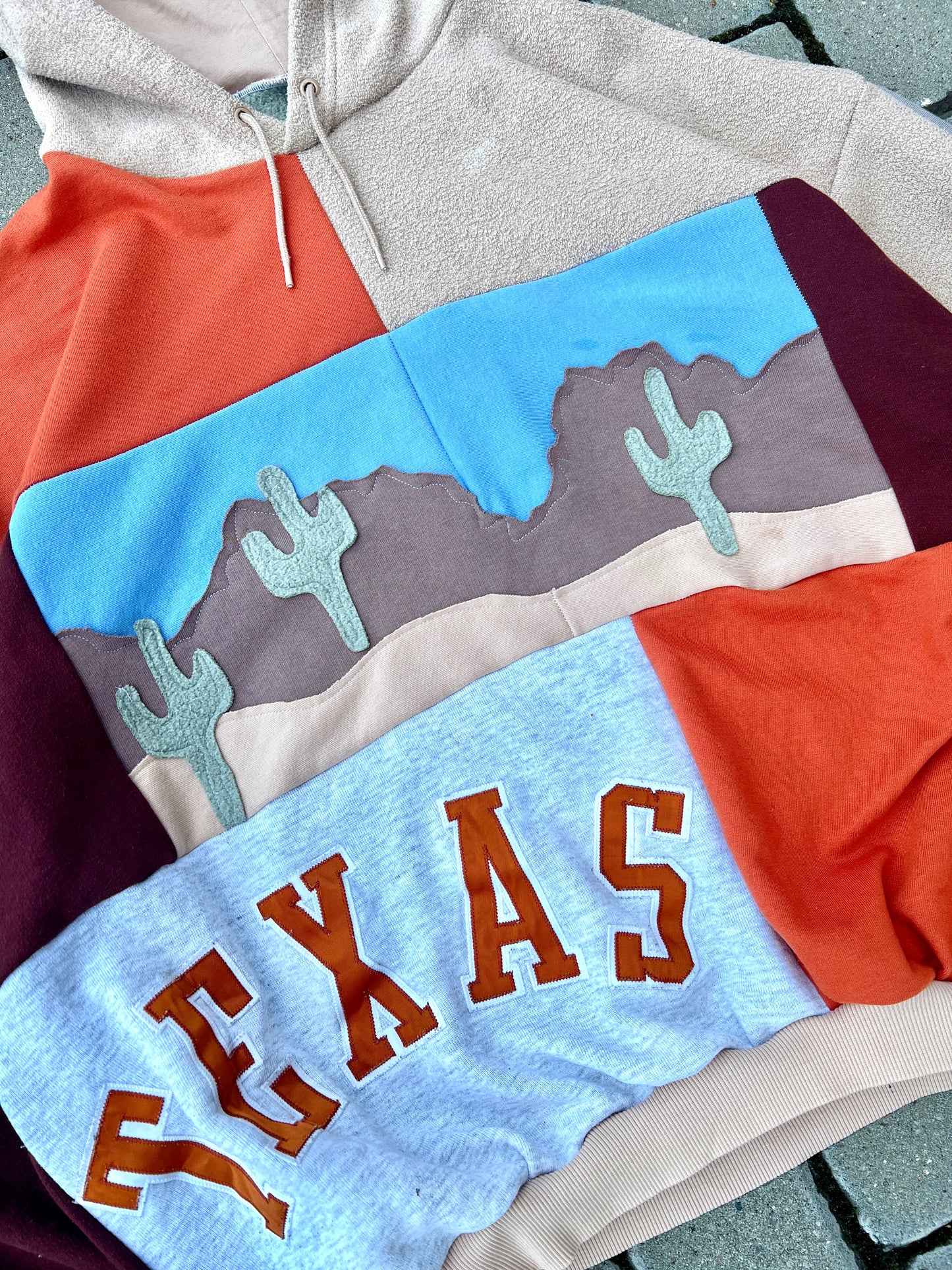 'TEXAS' PATCHWORK HOODIE (XL)