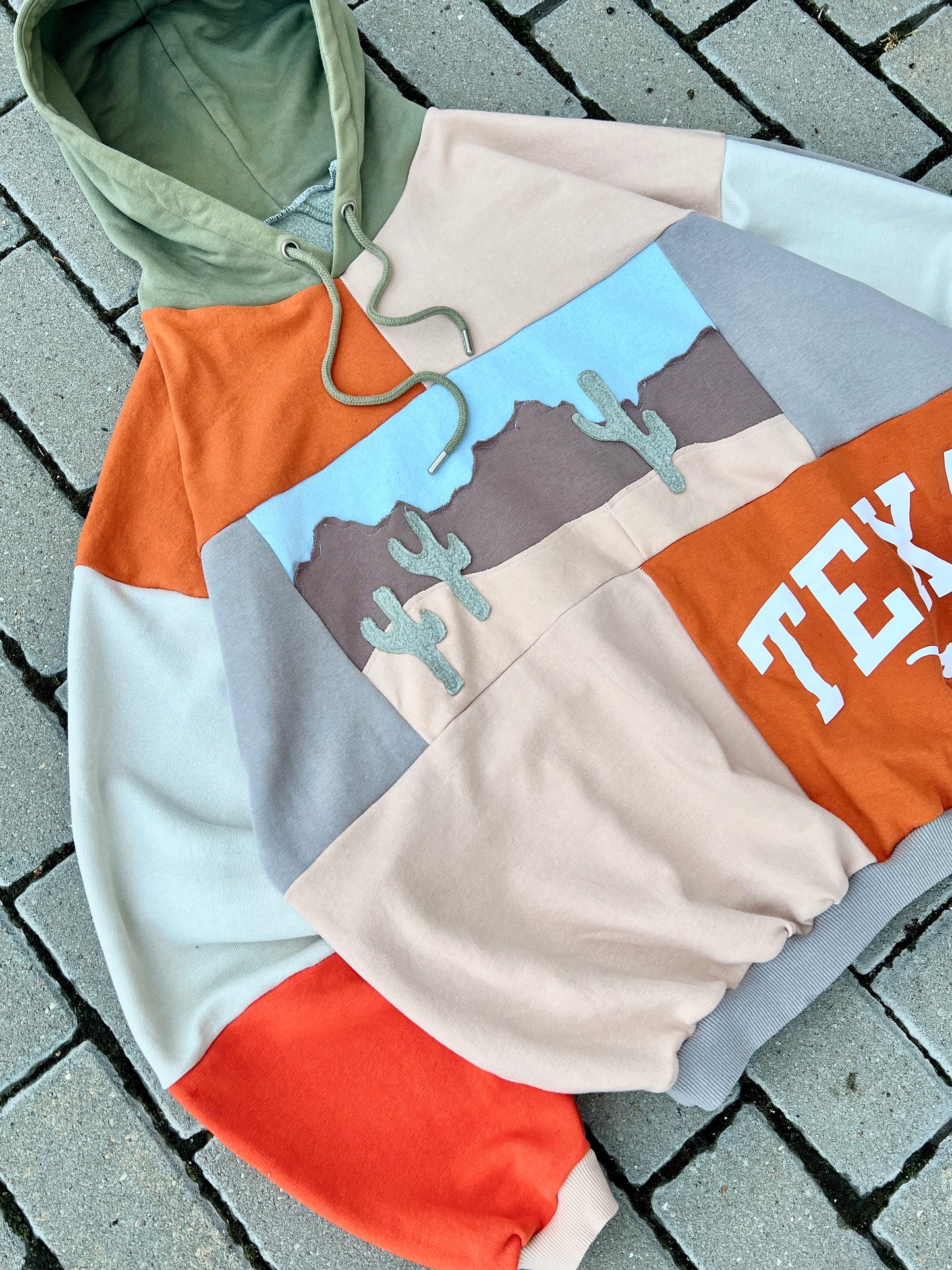 'TEXAS' PATCHWORK HOODIE (XL)