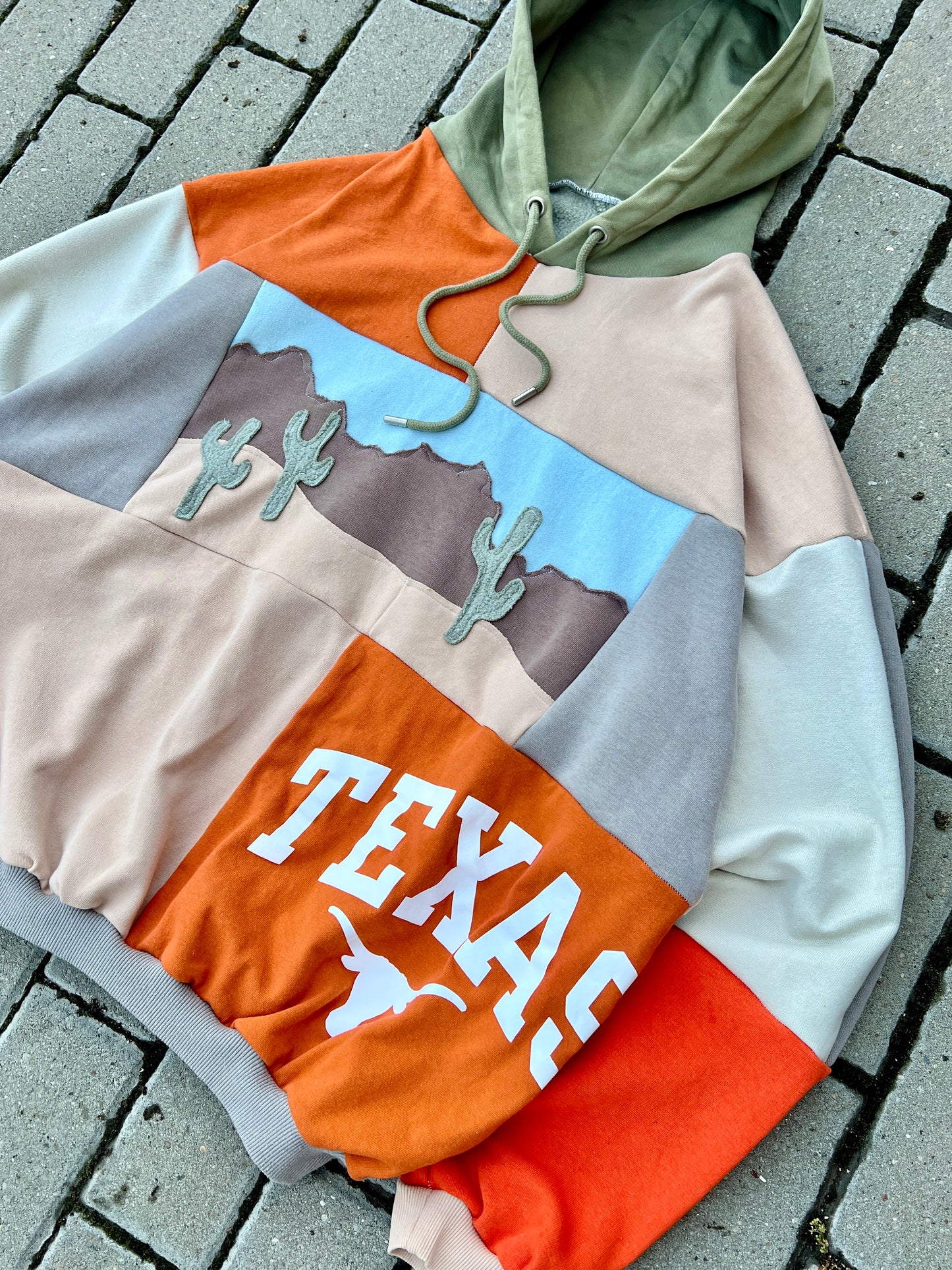 'TEXAS' PATCHWORK HOODIE (XL)
