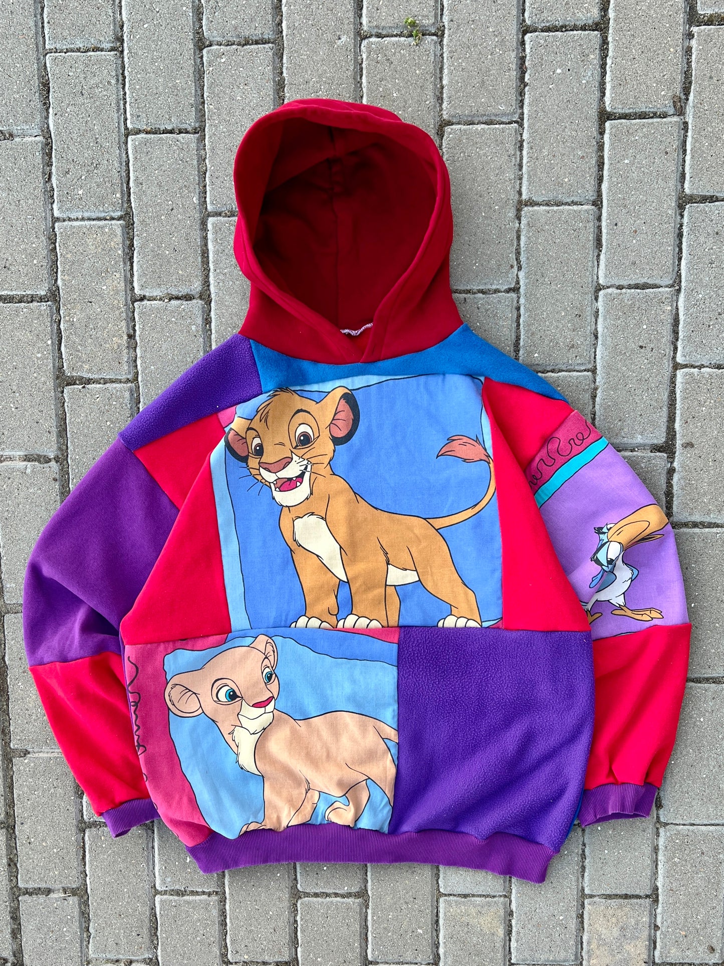 'HAKUNA MATATA' PATCHWORK HOODIE (XL)
