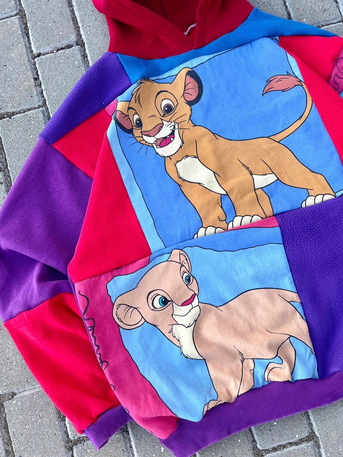 'HAKUNA MATATA' PATCHWORK HOODIE (XL)