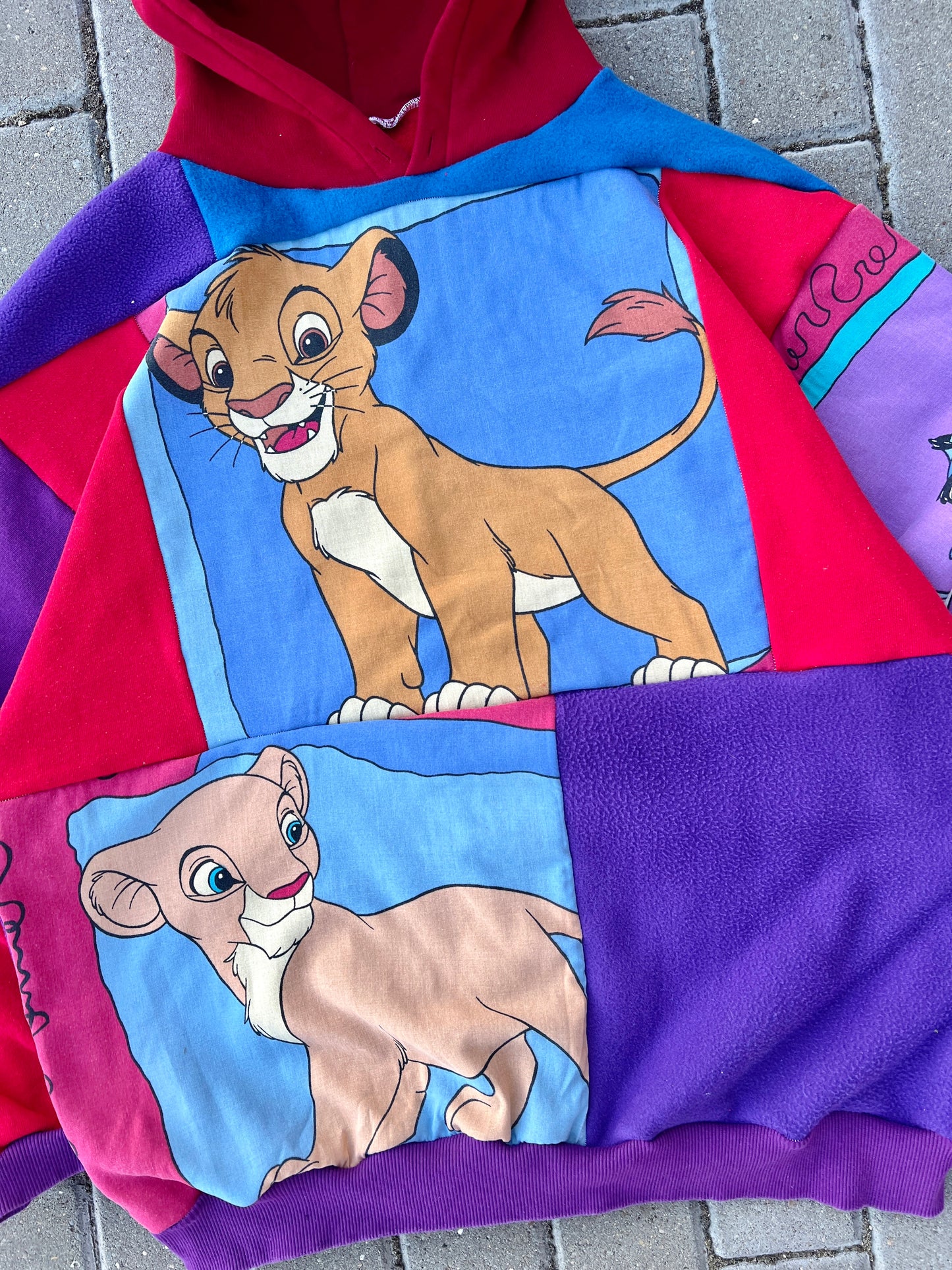 'HAKUNA MATATA' PATCHWORK HOODIE (XL)