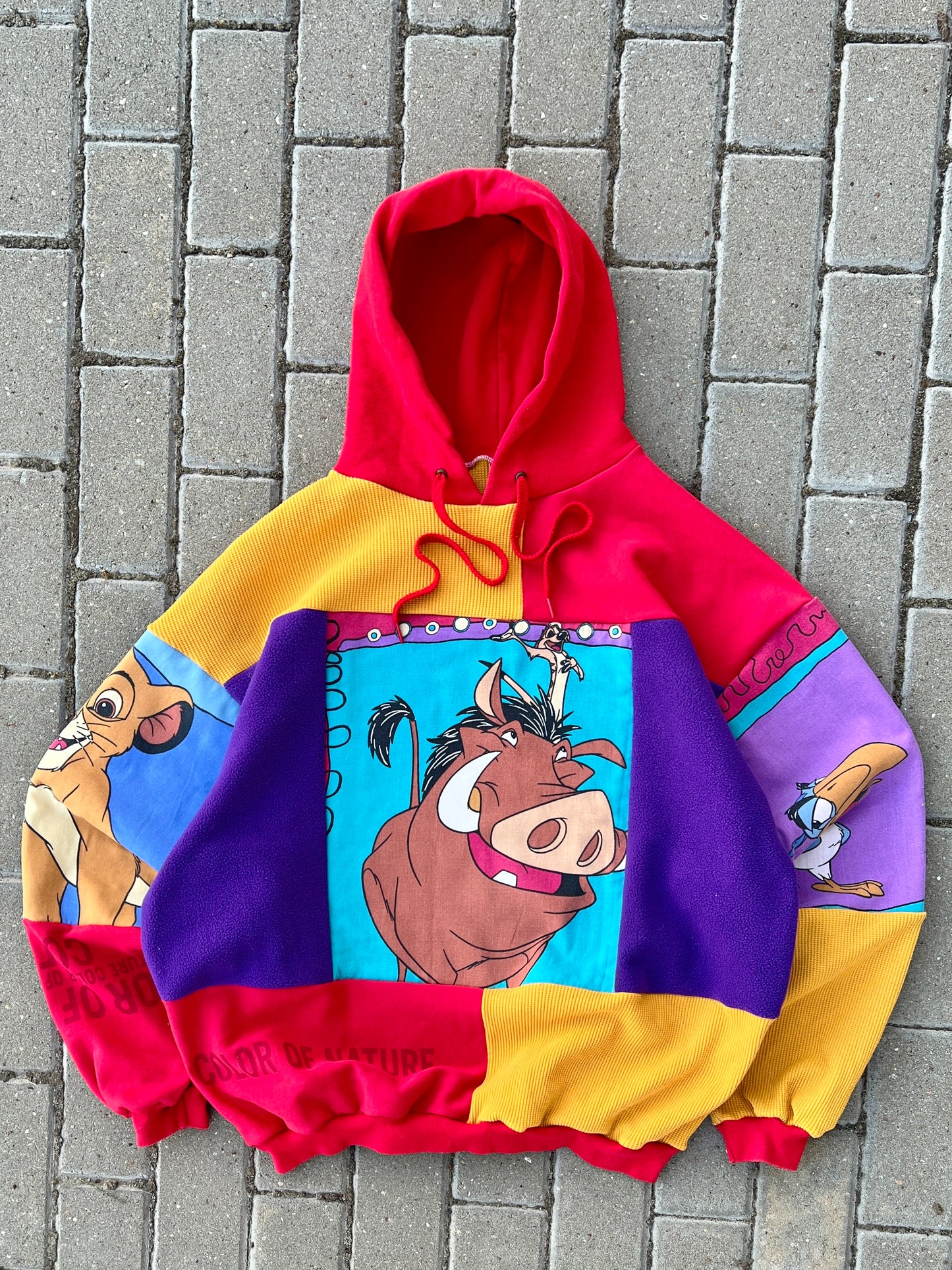'HAKUNA MATATA' PATCHWORK HOODIE (XL)