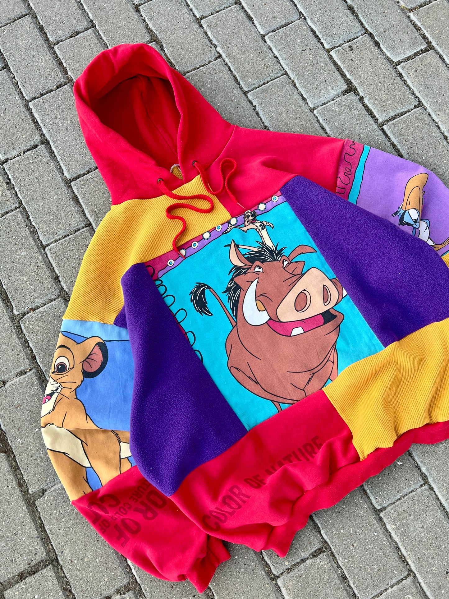 'HAKUNA MATATA' PATCHWORK HOODIE (XL)