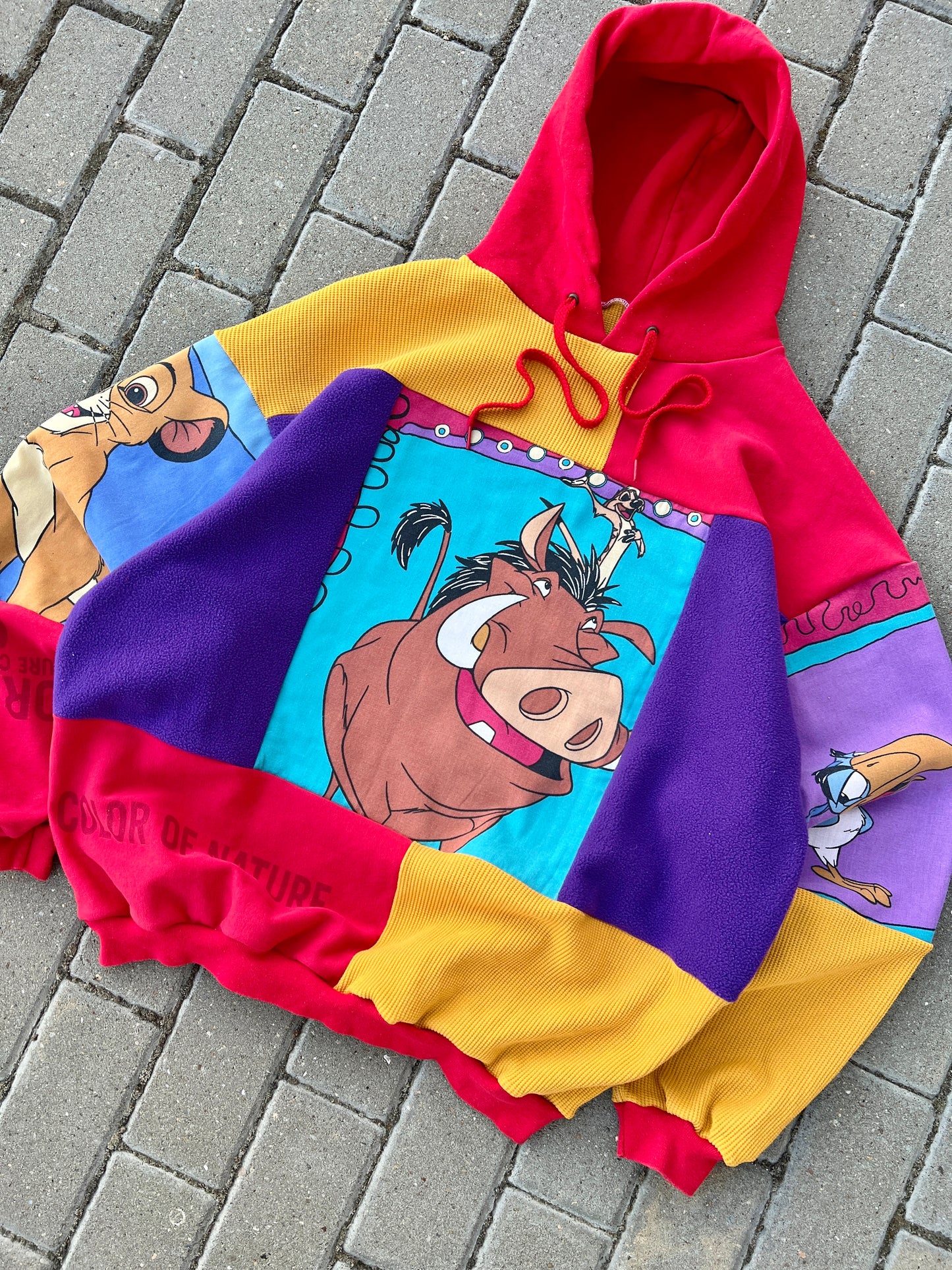 'HAKUNA MATATA' PATCHWORK HOODIE (XL)
