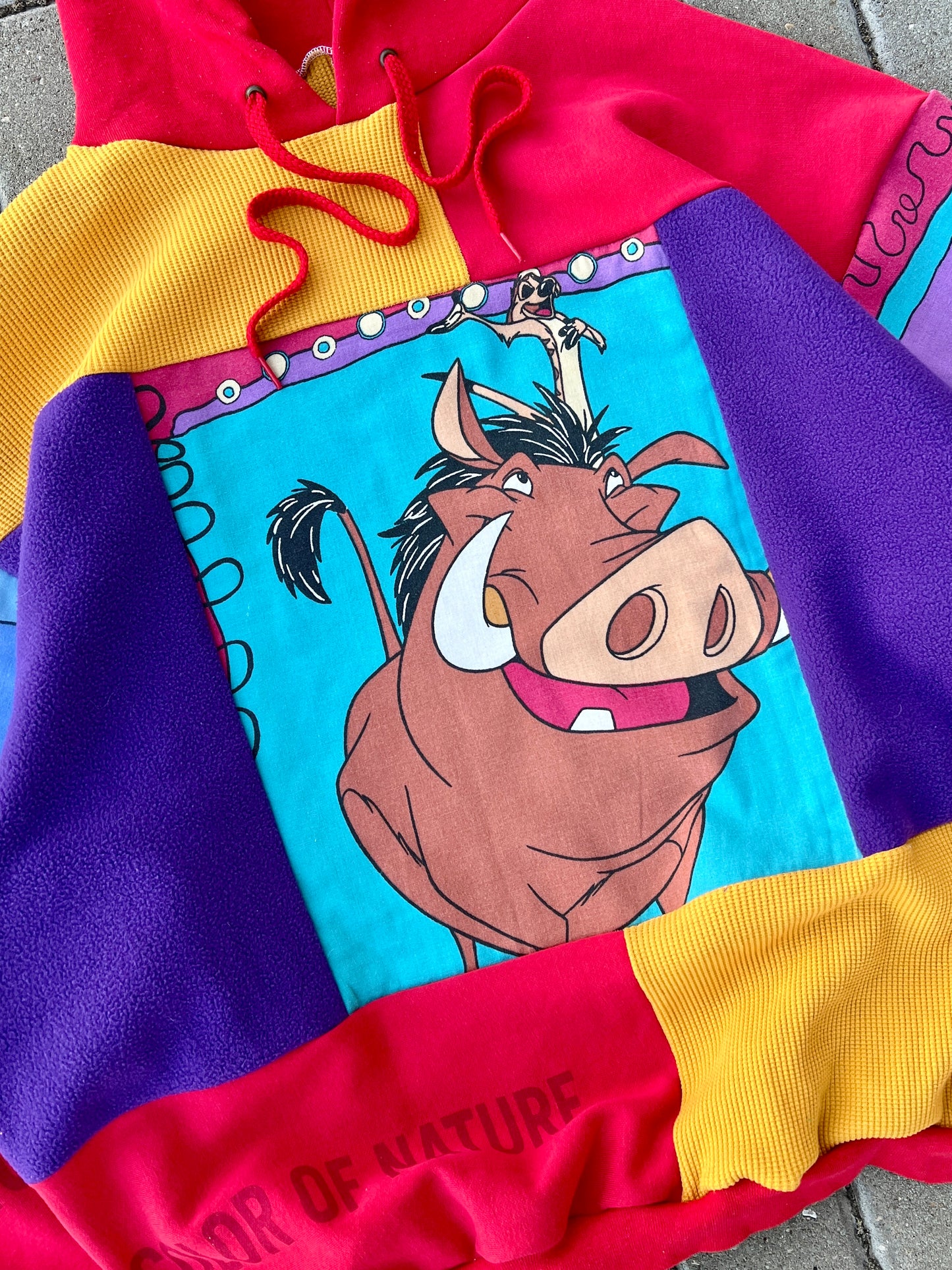 'HAKUNA MATATA' PATCHWORK HOODIE (XL)