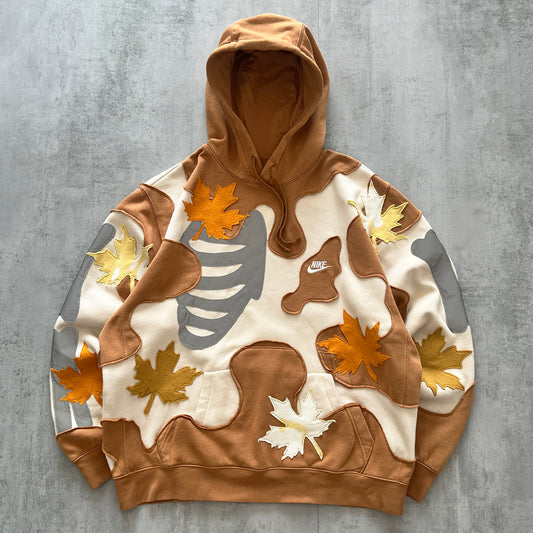 'BONES & LEAFS' REFLECTIVE HOODIE (XL)