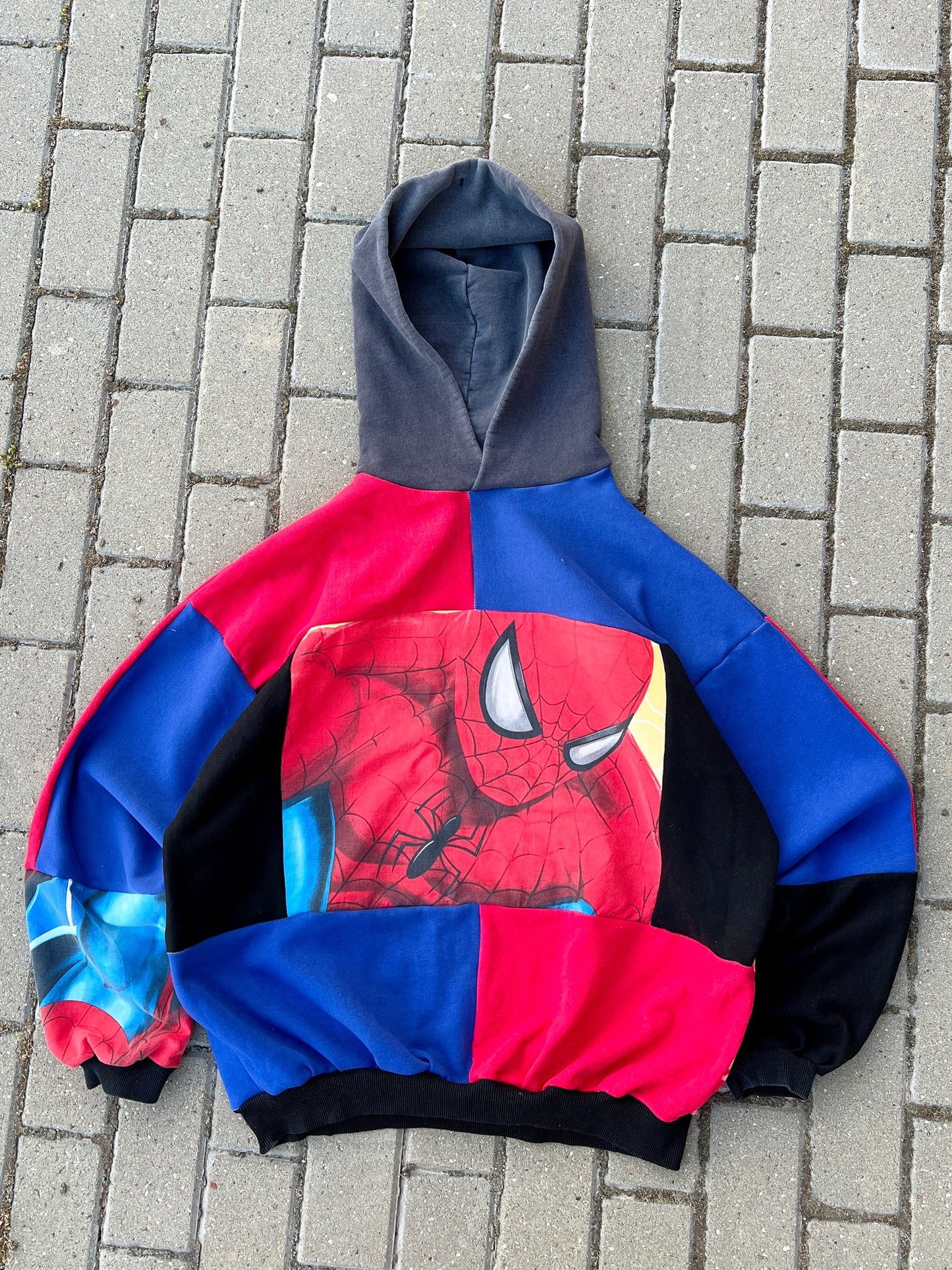 'SPIDEY' PATCHWORK HOODIE (XL)