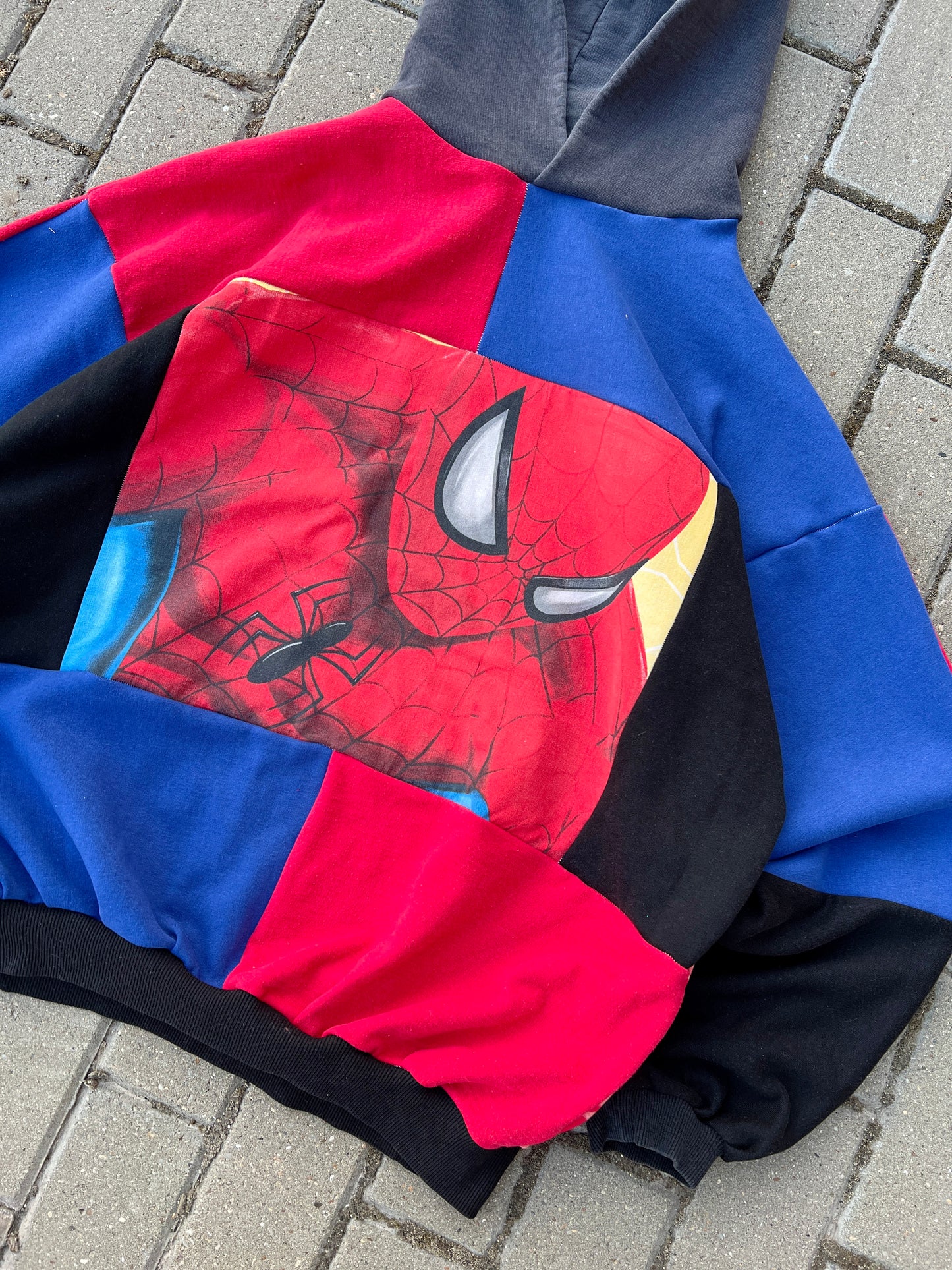 'SPIDEY' PATCHWORK HOODIE (XL)