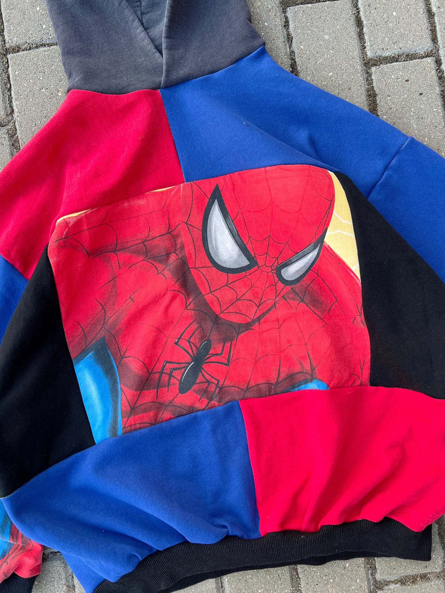 'SPIDEY' PATCHWORK HOODIE (XL)
