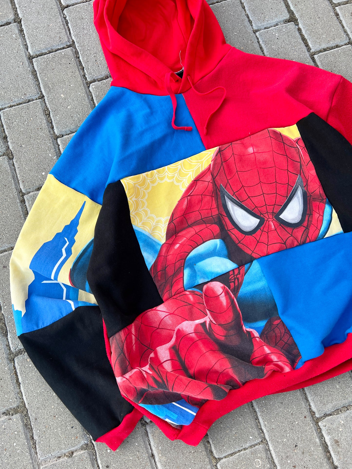 'SPIDEY' PATCHWORK HOODIE (XXL)