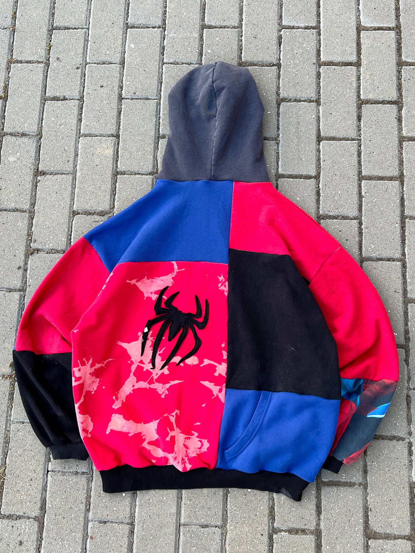 'SPIDEY' PATCHWORK HOODIE (XL)