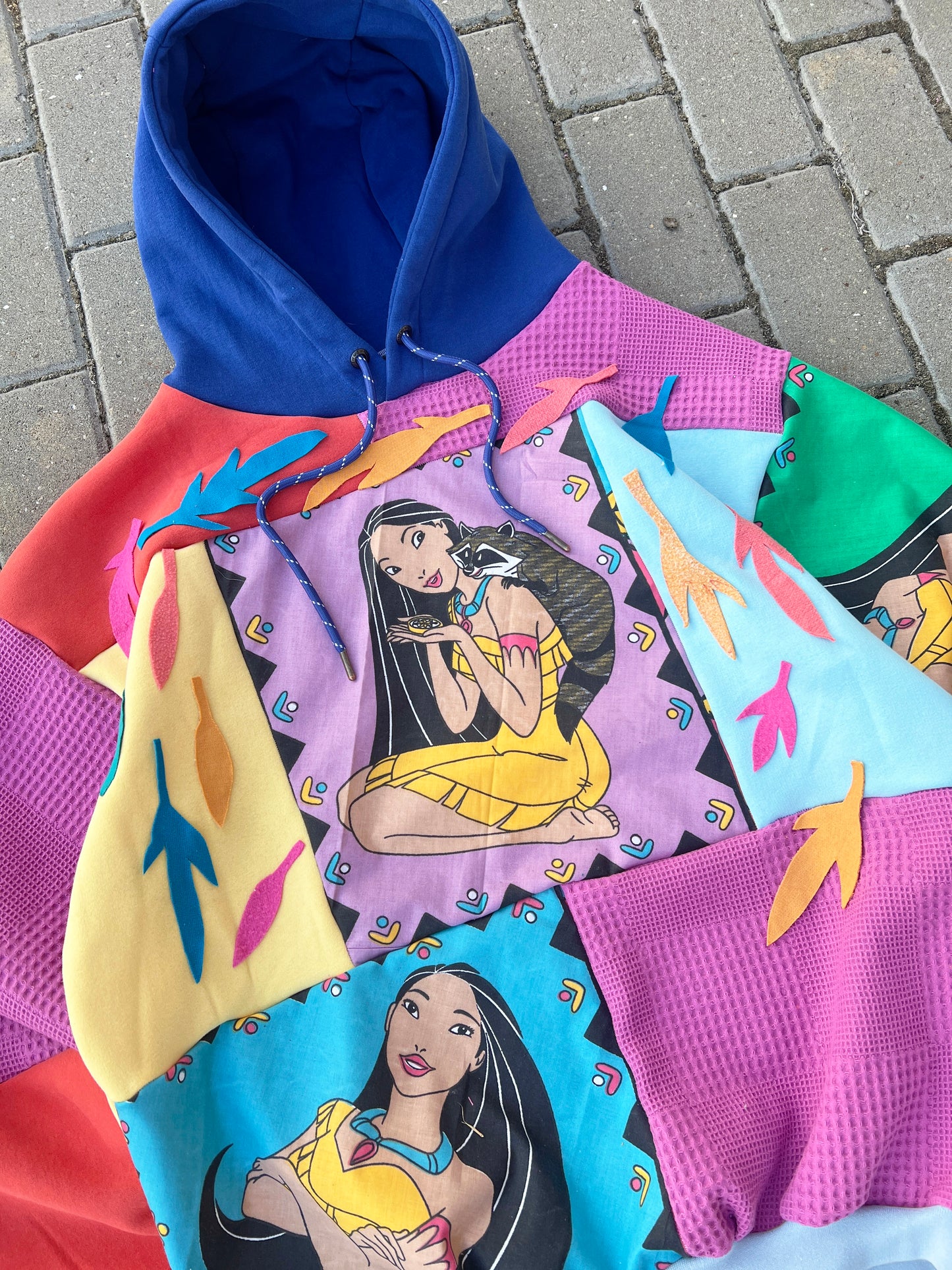 'COLORS OF THE WIND' PATCHWORK HOODIE (XL)