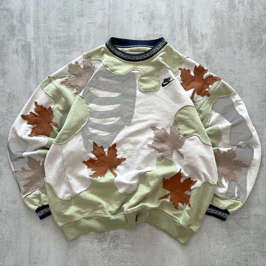 'LEAVES' REFLECTIVE VINTAGE SWEATSHIRT (L)