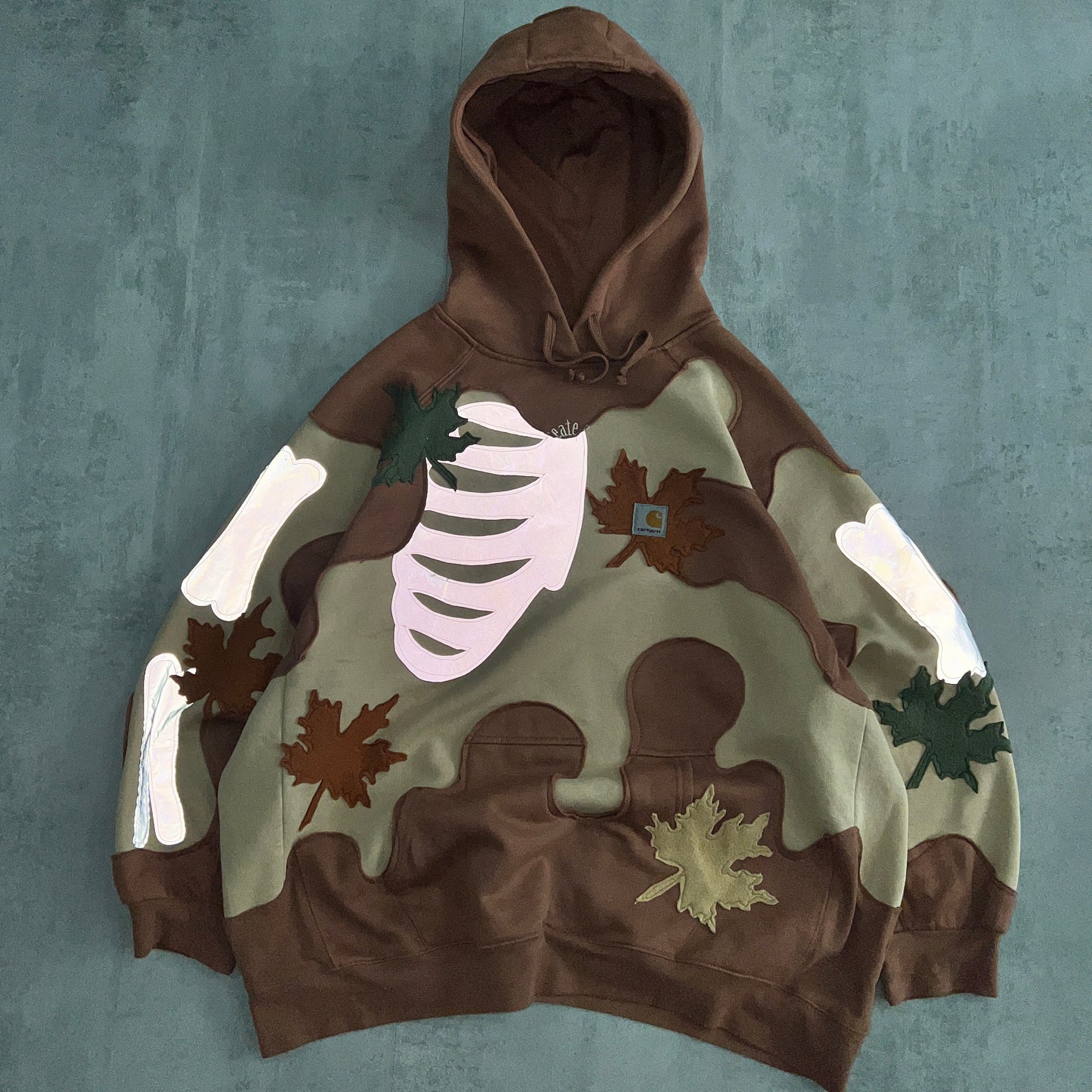 'LEAVES' REFLECTIVE HOODIE (XL)