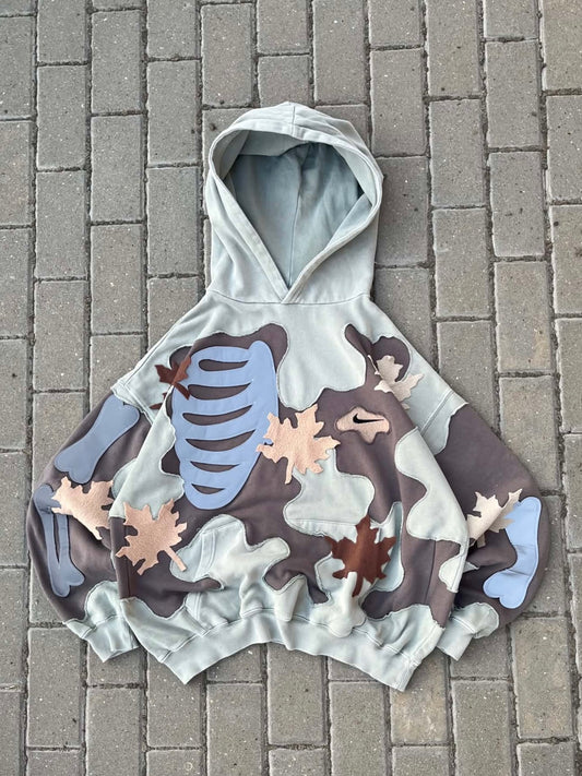 'LEAVES' REFLECTIVE HOODIE (L)